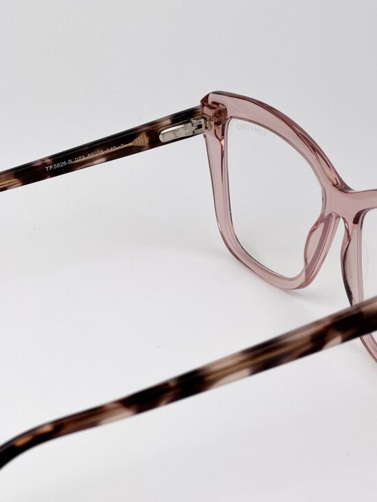 Tom Ford Women’s Eyeglasses Transparent Pink Cat Eye FT5826-B 072 AUTHENTIC main image 6